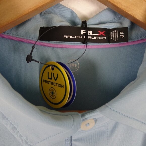 RLX Ralph Lauren Golf Polo Shirt Mens Size XL Blue Wicking UPF 50+ - Picture 5 of 10
